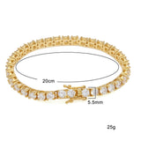 Amourwa Tennis Bracelet Diamond Brass Bracelet