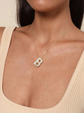 01 Initial Necklace Iced Out Custom Name Necklace