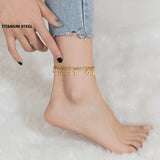 Amourwa Name Bracelet /Anklet Tarnish Free Jewelry