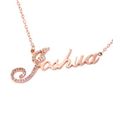 Sterling Silver Amourwa Custom Name Zircon Necklace Gift