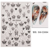 Gothic Butterfly Nail sticker Charms