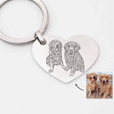 Custom Heart Pet Picture Jewelry/Keychain