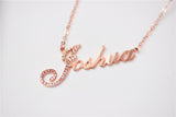 Sterling Silver Amourwa Custom Name Zircon Necklace Gift