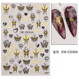 Gothic Butterfly Nail sticker Charms