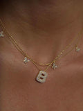 01 Initial Necklace Iced Out Custom Name Necklace