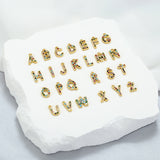 Letter Metal Zircon Charms for Jewelry Diy