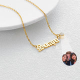 Amourwa Custom Photo/100 Languages “I Love you “Name Necklace Valentine’s Day Jewelry Gift