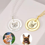 Amourwa Custom Pet Necklace Jewelry Gift