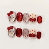 NO.368 Amourwa Hellokitty custom handmade nails