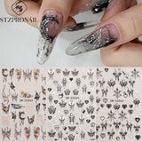 Gothic Butterfly Nail sticker Charms