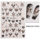 Gothic Butterfly Nail sticker Charms