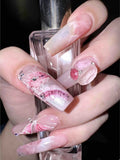 NO.334 Amourwa custom Pink Dragon handmade nails
