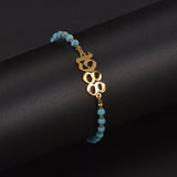 Amourwa Custom Turquoise Name Bracelet Jewelry Gift