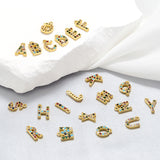 Letter Metal Zircon Charms for Jewelry Diy