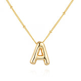 Bubble Letter Necklace Iced Out Necklace Amourwa