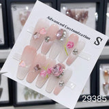 NO.408 Amourwa Personalized Press-On Nails For Every Occasion Wedding Parties & More Luxury Nail Art Worldwide Shipping Rose Nail