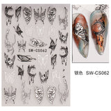 Gothic Butterfly Nail sticker Charms