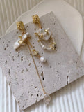 Amourwa pearl handmade Earrings Jewelry Gift