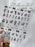 Balck Rose Gothic Nail Sticker Charms