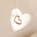 Amourwa Custom Heart Name Necklace Jewelry Gift