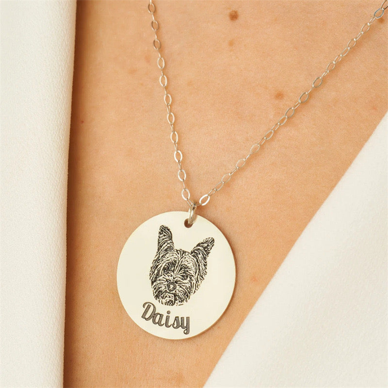 Amourwa Custom Pet Necklace Jewelry Gift