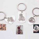 Custom Heart Pet Picture Jewelry/Keychain