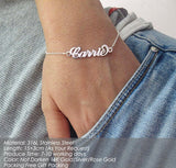 STERLING SILVER Amourwa Custom Name Bracelet Jewelry Gift