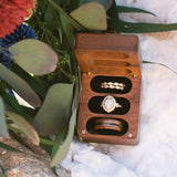 Amourwa Custom Jewelry Box 3 Rings Jewery Box