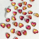 20pcs Gradient heart nail Charms