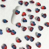 20pcs Gradient heart nail Charms