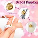 Amourwa 30 Pieces Spinning Nail Charms Rotating Charms
