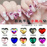 6mm heart diamond diy nail decoration accessories manicure tool