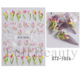 Mix Flowers Stickers Charms Collection (8*6cm)