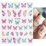 Flat Butterfly Nail Sticker Charms Collection