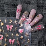 3D Pink Nail Sticker Charms
