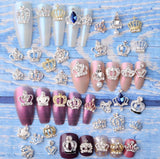 30 Types Metal Alloy Crown Rhinestones Charms